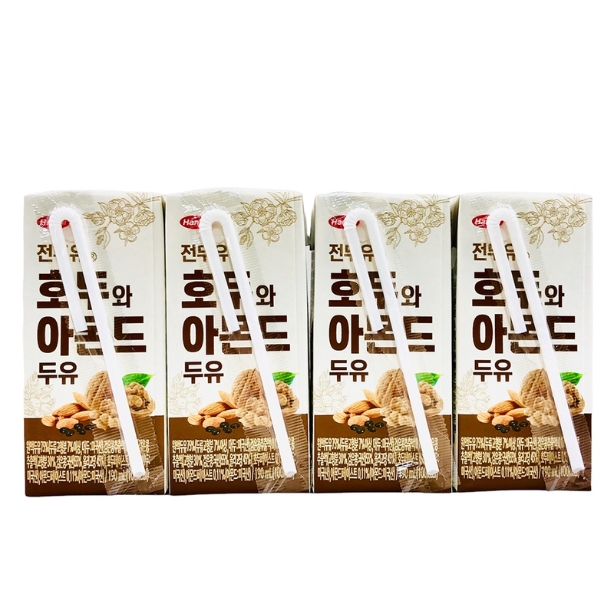 Sữa hạt Canxi óc chó hạnh nhân đậu đen Hanmi nội địa Hàn (thùng 4 xách)